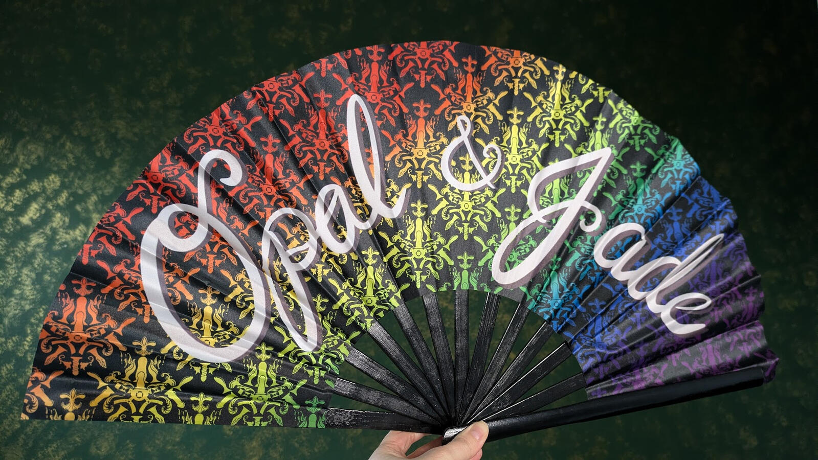 Opal & Jade Fan - rainbow Opal & Jade Fan - rainbow